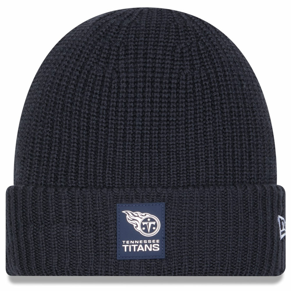 Tennessee Titans New Era 2025 Sideline Cold Weather Cuffed Knit Hat Charcoal - NFL