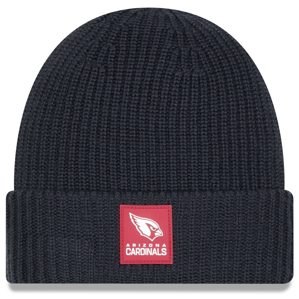 Arizona Cardinals New Era 2025 Sideline Cold Weather Cuffed Knit Hat Charcoal - NFL
