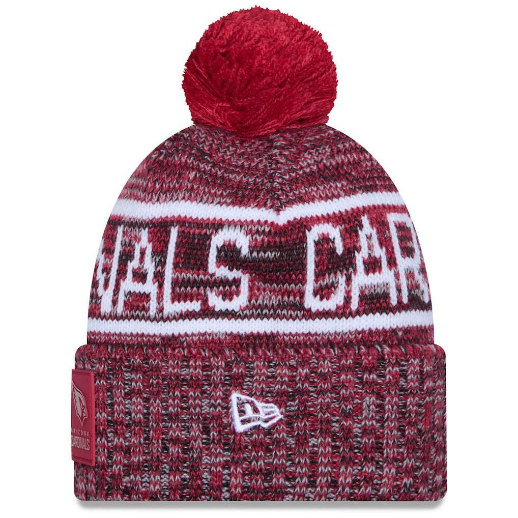 Arizona Cardinals New Era 2025 Sideline Cold Weather Cuffed Knit Hat with Pom Cardinal - NFL