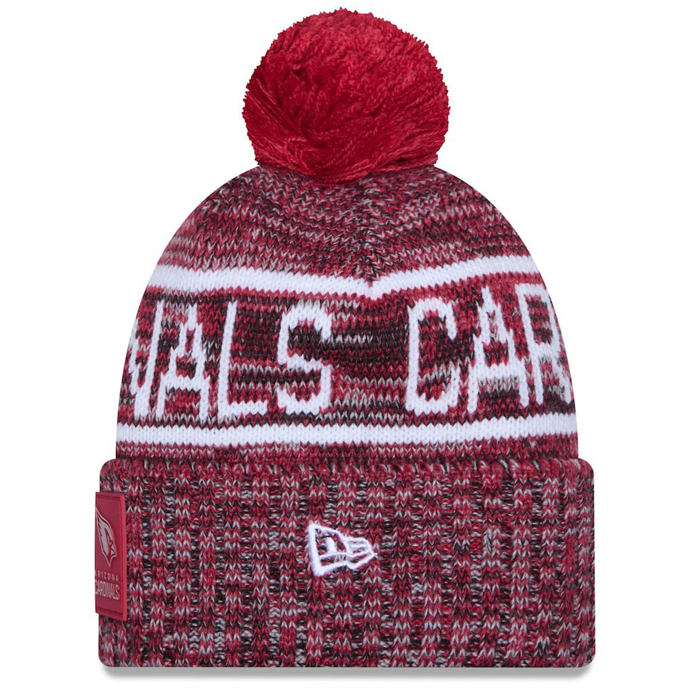 Arizona Cardinals New Era 2025 Sideline Cold Weather Cuffed Knit Hat with Pom Cardinal - NFL