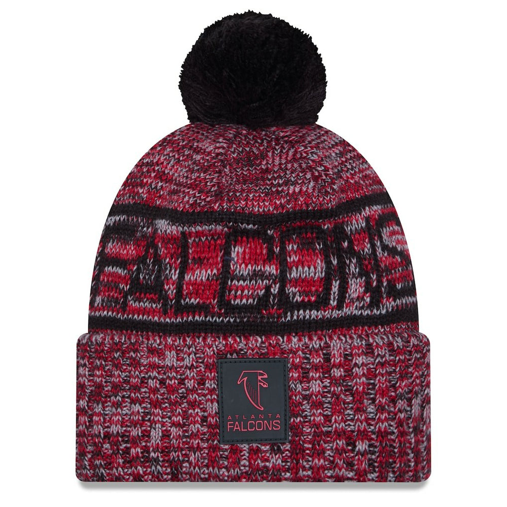 Atlanta Falcons New Era 2025 Sideline Cold Weather Cuffed Knit Hat with Pom Red - NFL