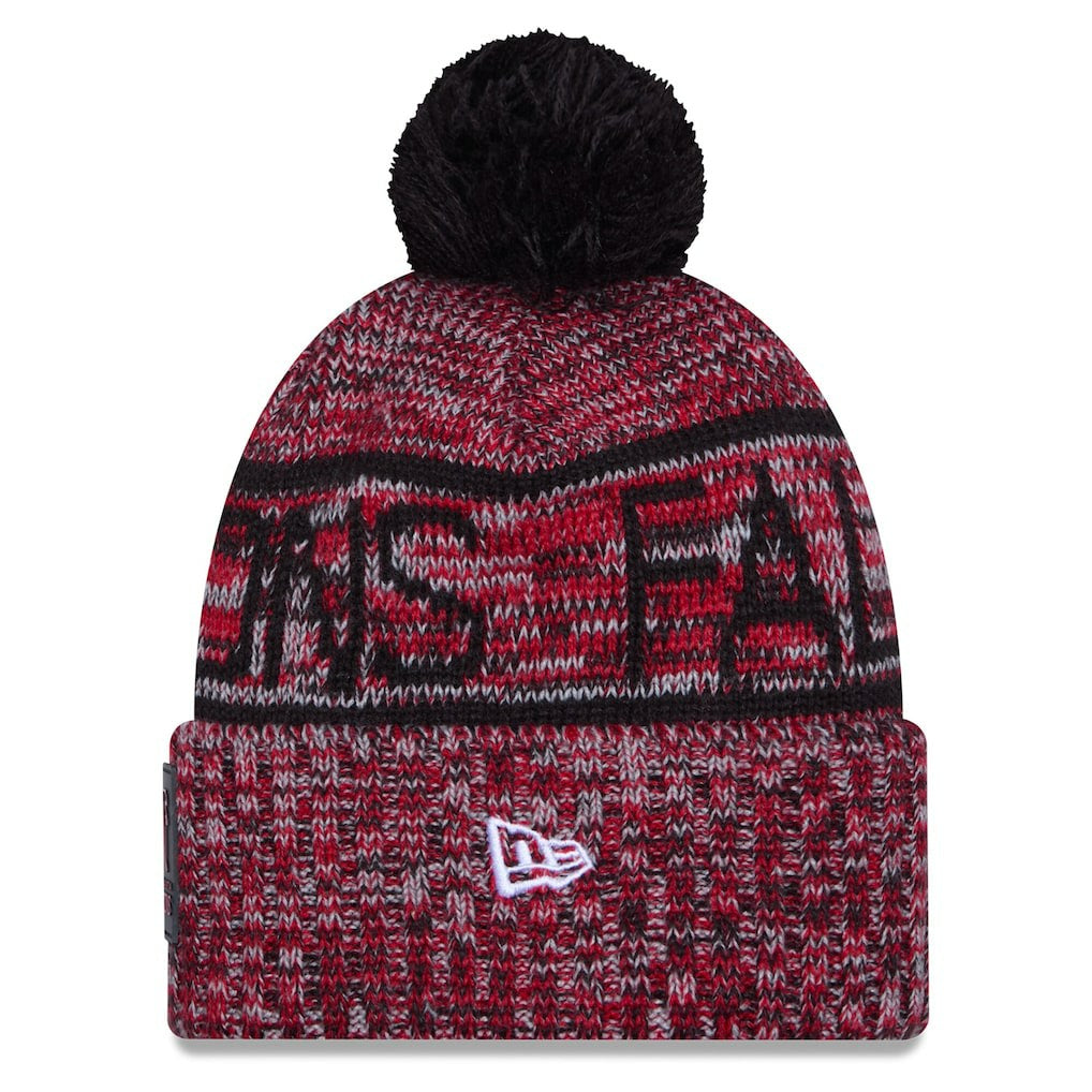 Atlanta Falcons New Era 2025 Sideline Cold Weather Cuffed Knit Hat with Pom Red - NFL