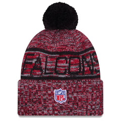 Atlanta Falcons New Era 2025 Sideline Cold Weather Cuffed Knit Hat with Pom Red - NFL