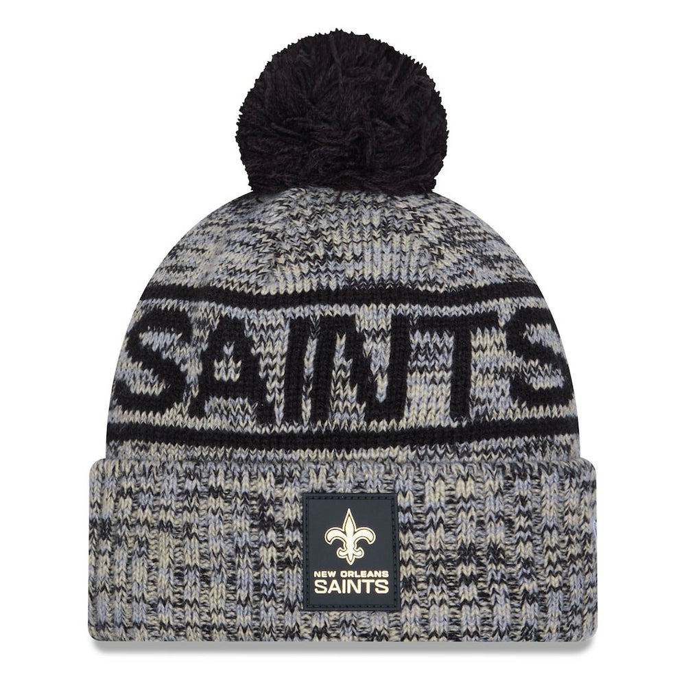 New Orleans Saints New Era 2025 Sideline Cold Weather Cuffed Knit Hat with Pom Black - NFL
