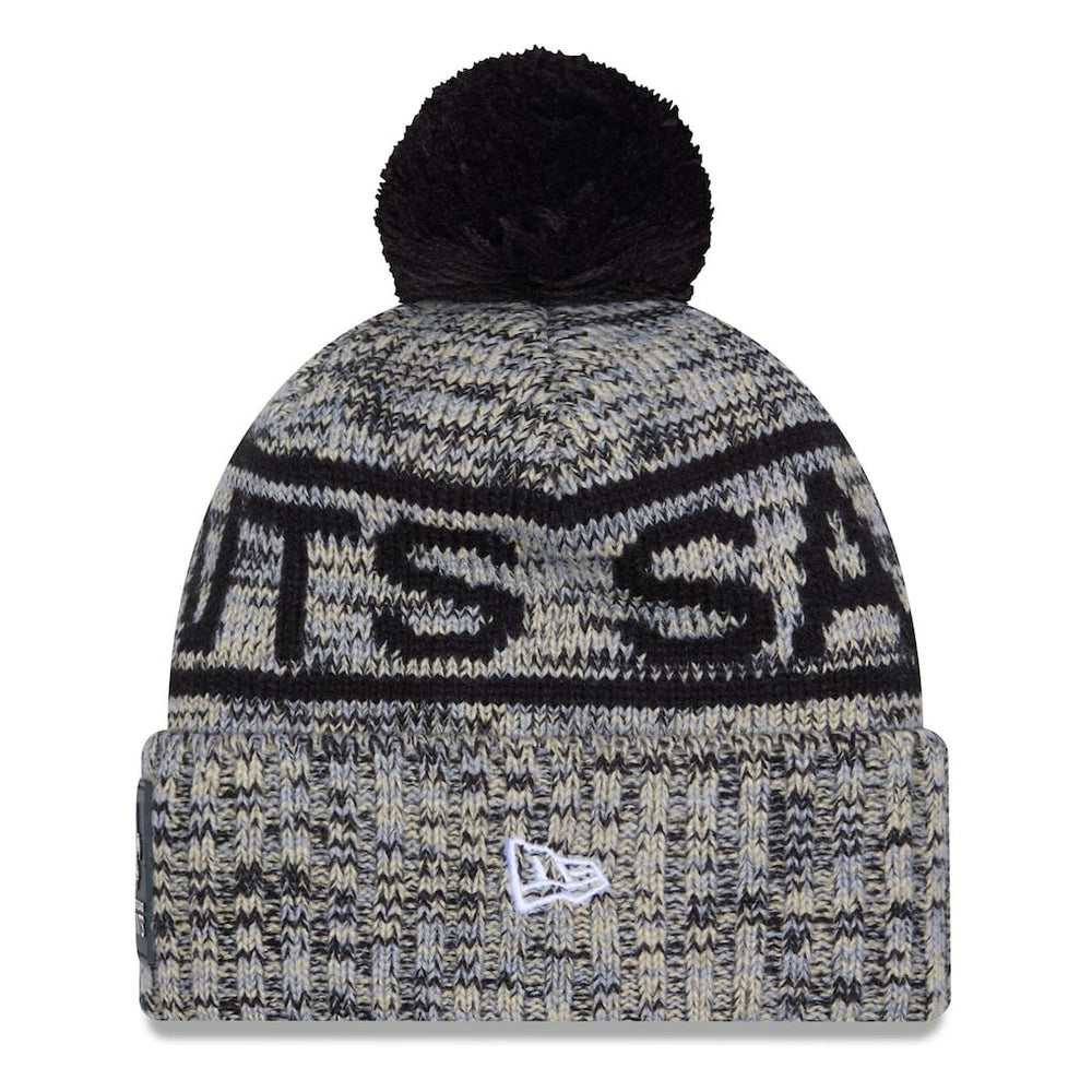 New Orleans Saints New Era 2025 Sideline Cold Weather Cuffed Knit Hat with Pom Black - NFL