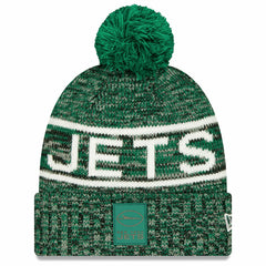 New York Jets New Era 2025 Sideline Cold Weather Cuffed Knit Hat with Pom Green - NFL