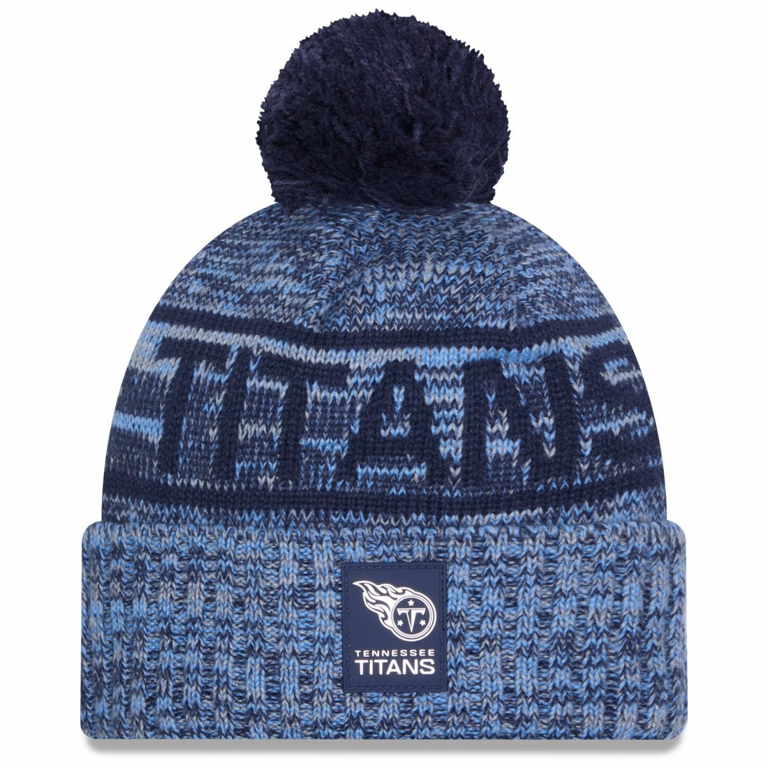Tennessee Titans New Era 2025 Sideline Cold Weather Cuffed Knit Hat with Pom Light Blue - NFL