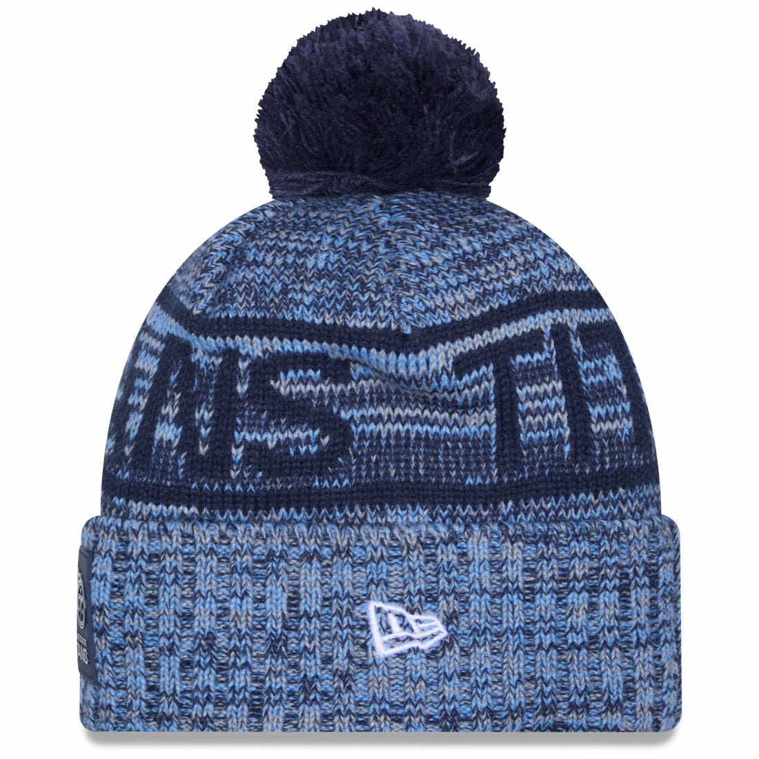 Tennessee Titans New Era 2025 Sideline Cold Weather Cuffed Knit Hat with Pom Light Blue - NFL