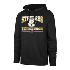 Pittsburgh Steelers '47 Packed House Headline Pullover Hoodie Black - 47 brand