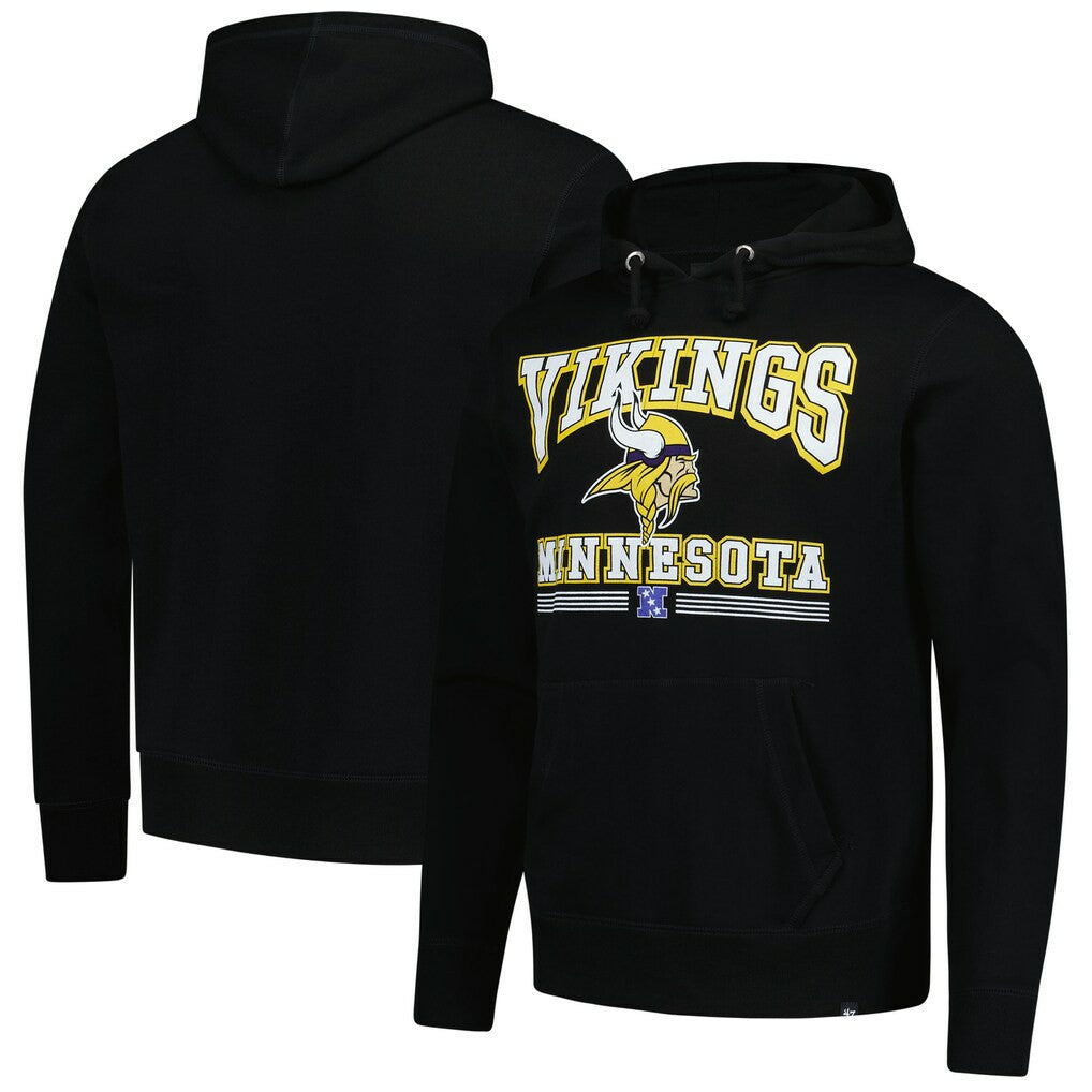 Minnesota Vikings '47 Packed House Headline Pullover Hoodie Black - 47 brand