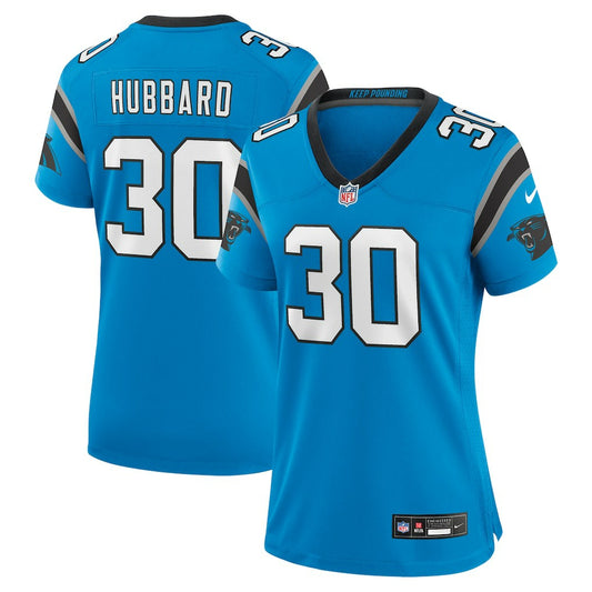Chuba Hubbard Carolina Panthers Women's Alternate Game Jersey - Blue | NFL Jerseys