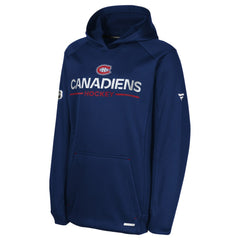 Montreal Canadiens - Fanatics Youth Authentic Pro Rink Raglan Hoodie Navy