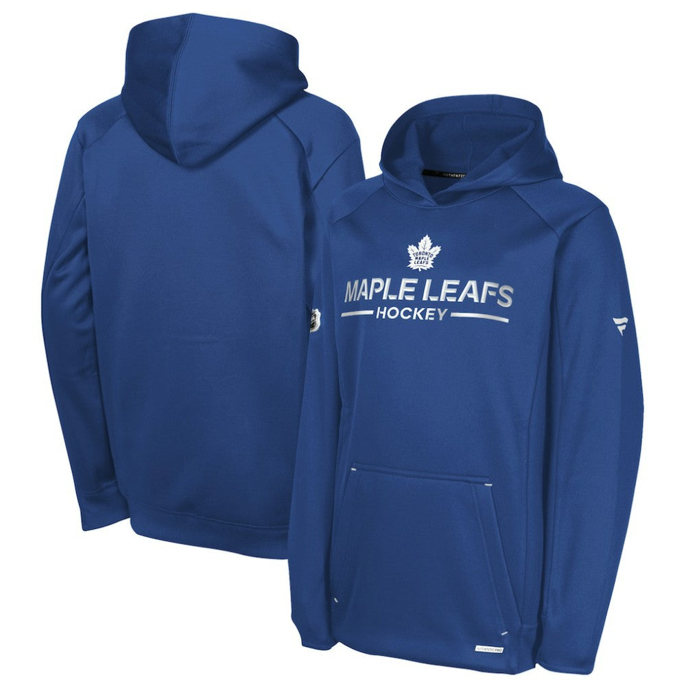 Toronto Maple Leafs - Fanatics Youth Authentic Pro Rink Raglan Hoodie Blue