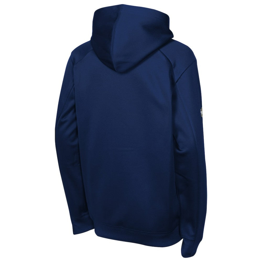 New York Rangers Fanatics Youth Authentic Pro Rink Raglan Hoodie Navy