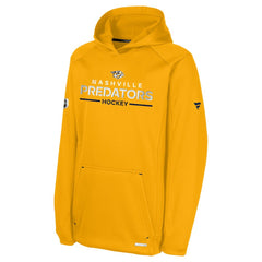Nashville Predators - Fanatics Youth Authentic Pro Rink Raglan Hoodie Gold