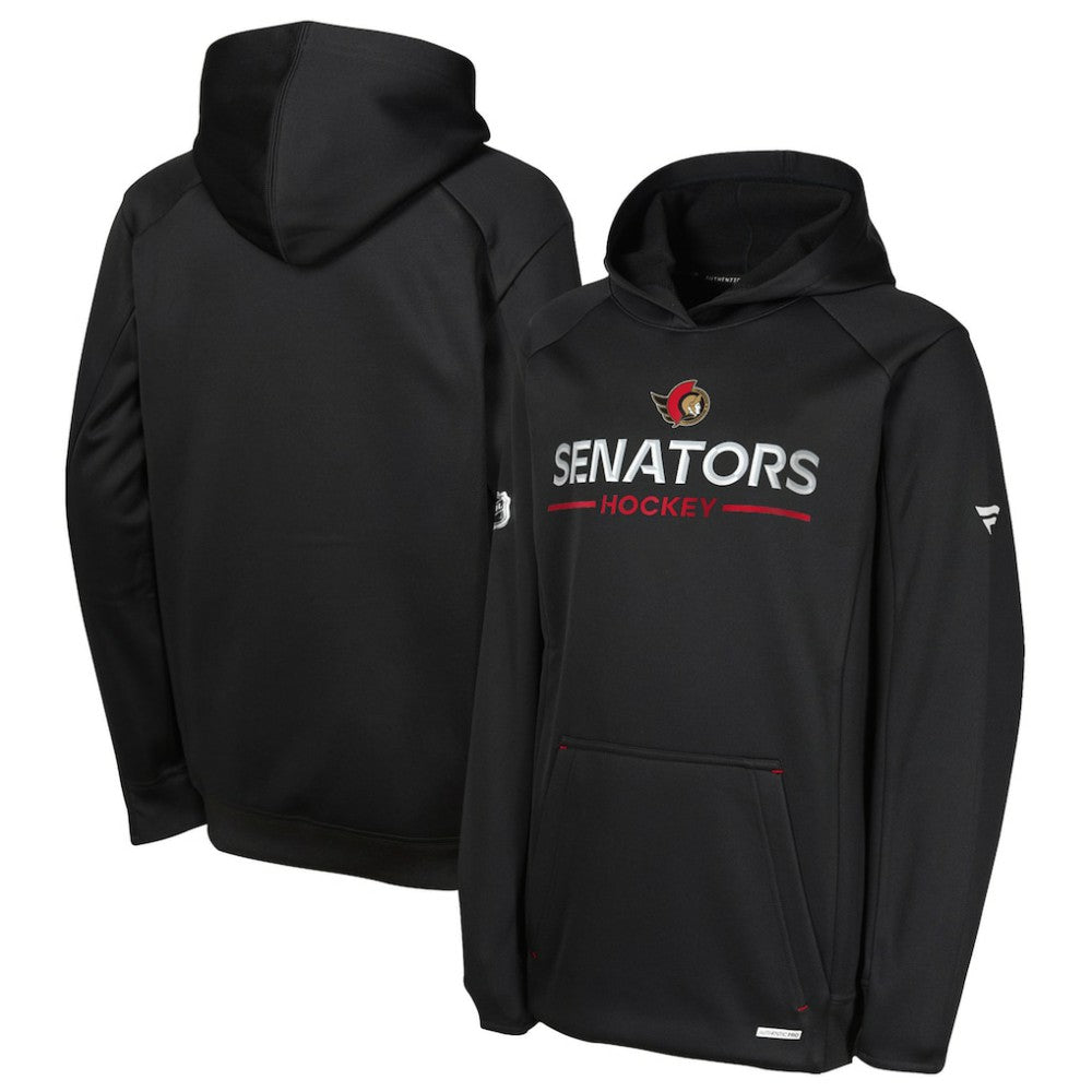 Ottawa Senators - Fanatics Youth Authentic Pro Rink Raglan Hoodie Black
