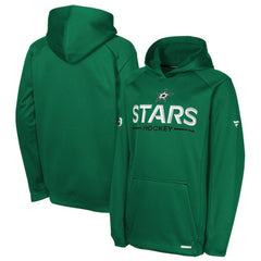Dallas Stars - Fanatics Youth Authentic Pro Rink Raglan Hoodie Kelly Green