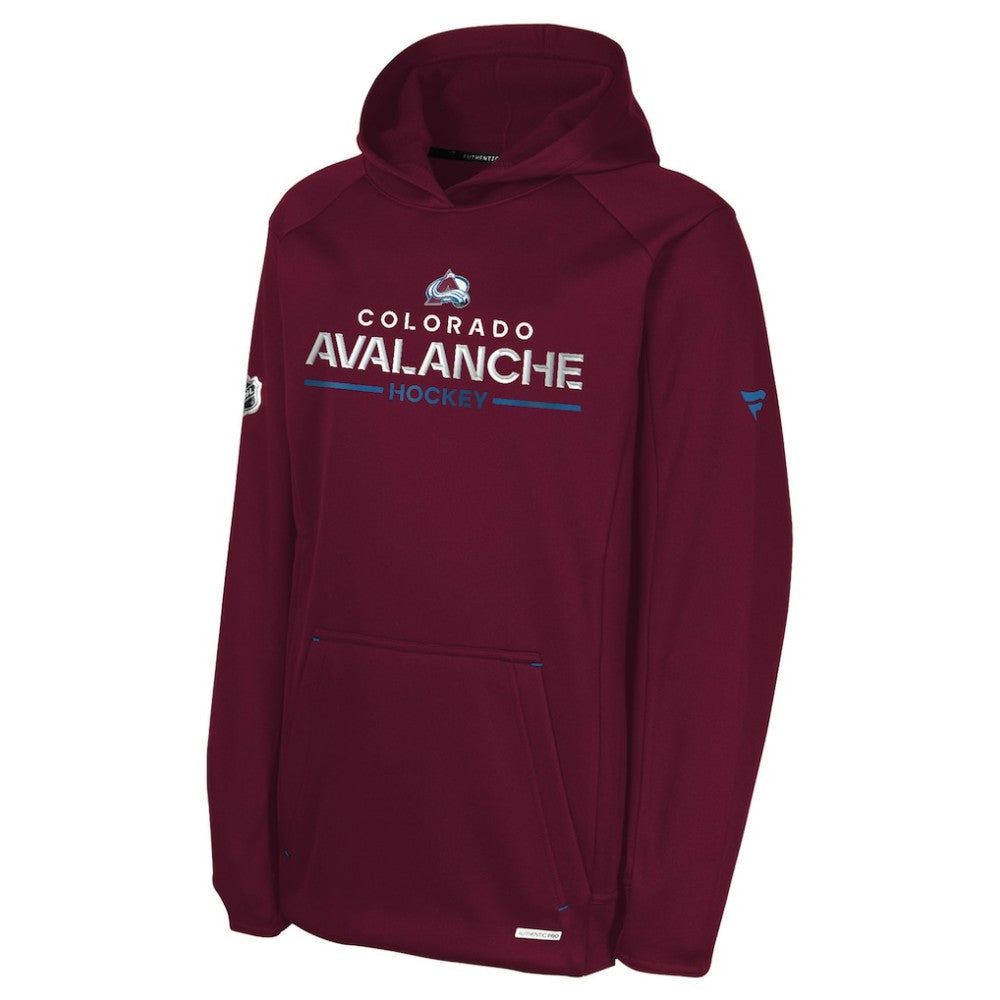 Colorado Avalanche - Fanatics Youth Authentic Pro Rink Raglan Hoodie Burgundy
