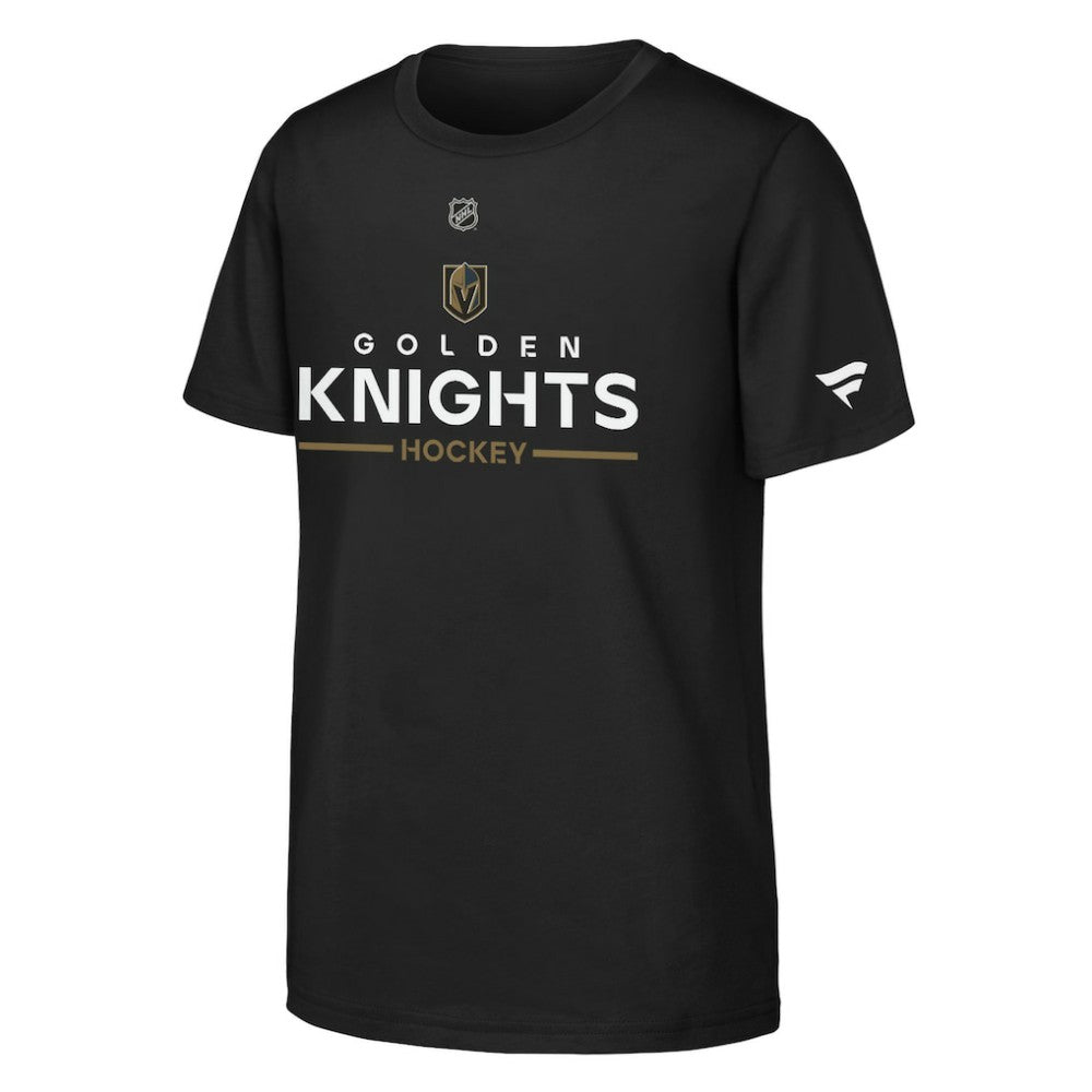 Vegas Golden Knights Fanatics Youth Authentic Pro Wordmark T-Shirt Black