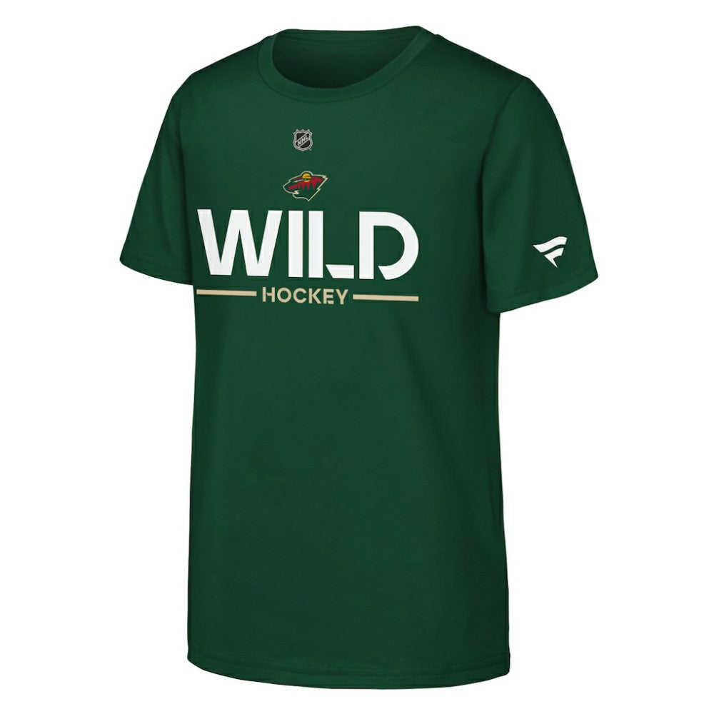 Minnesota Wild - Fanatics Youth Authentic Pro Wordmark T-Shirt Green