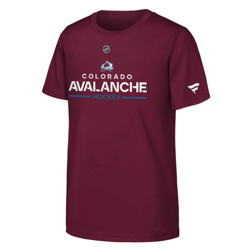 Colorado Avalanche - Fanatics Youth Authentic Pro Wordmark T-Shirt Burgundy