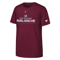 Colorado Avalanche - Fanatics Youth Authentic Pro Wordmark T-Shirt Burgundy