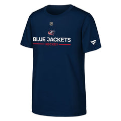 Columbus Blue Jackets - Fanatics Youth Authentic Pro Wordmark T-Shirt Navy