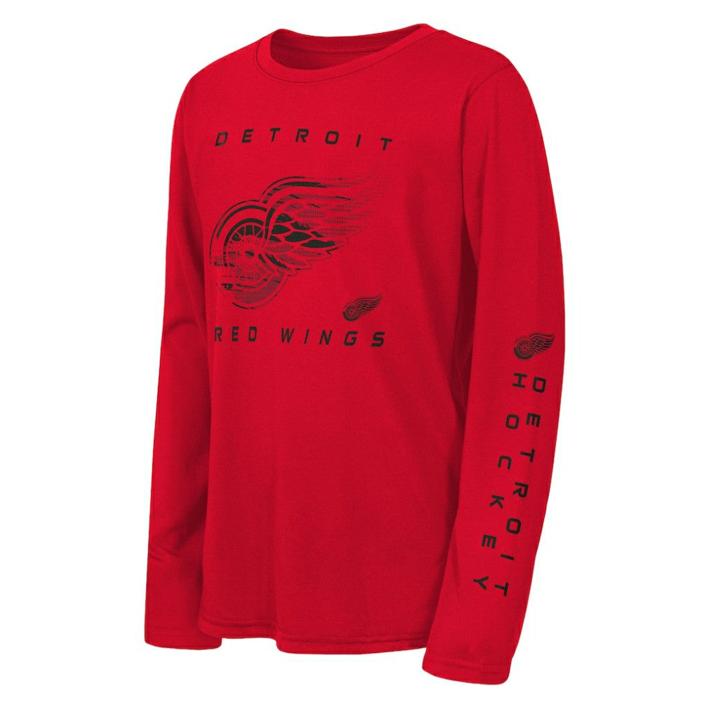 Detroit Red Wings - Outerstuff Youth Seize the Win Long Sleeve T-Shirt Red