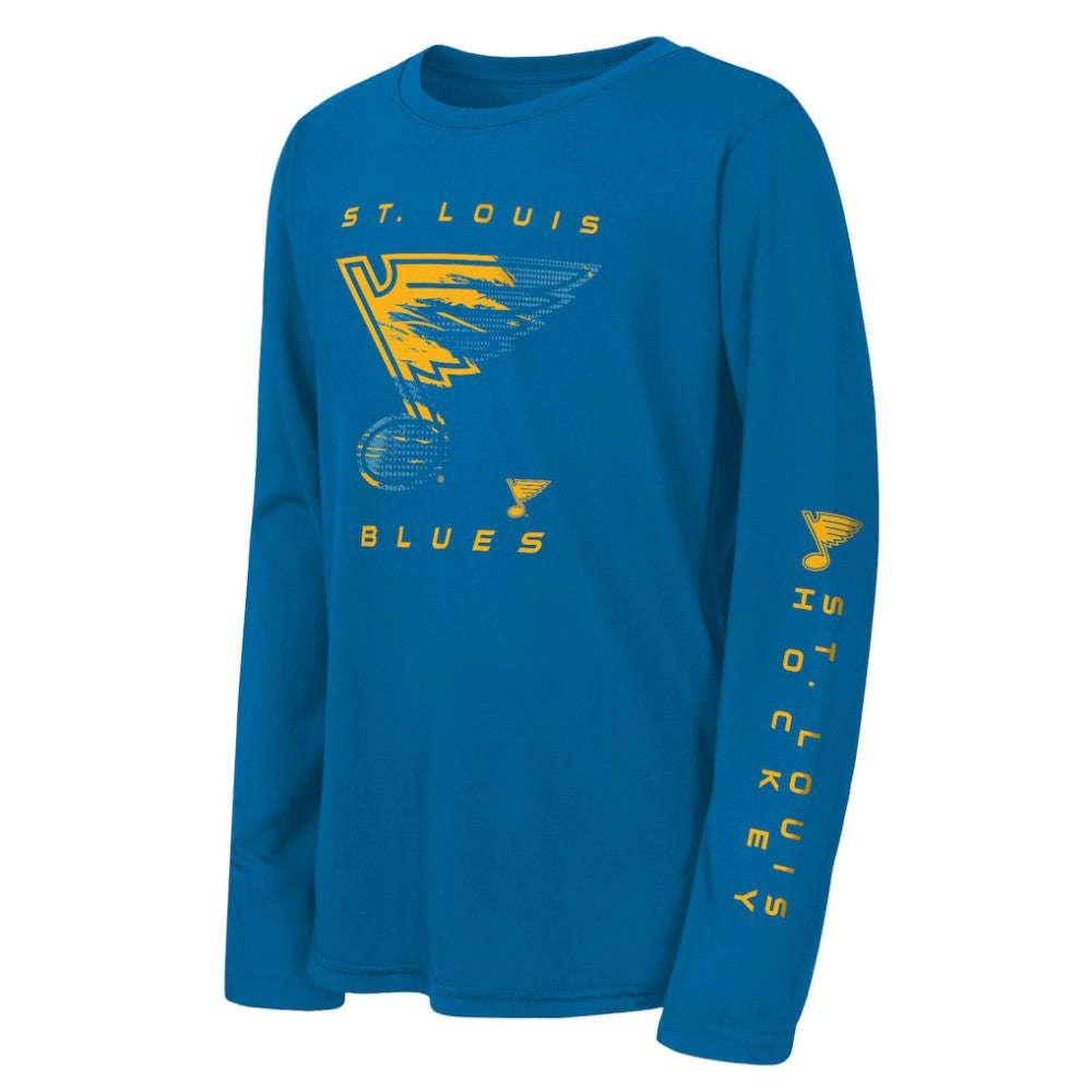 St. Louis Blues - Outerstuff Youth Seize the Win Long Sleeve T-Shirt Blue