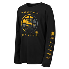Boston Bruins Outerstuff Youth Seize the Win Long Sleeve T-Shirt Black