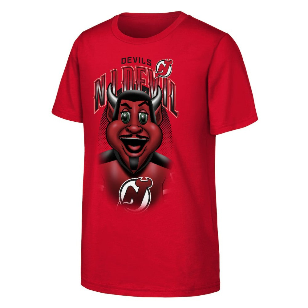 New Jersey Devils - Outerstuff Youth Mascot Highlight T-Shirt Red