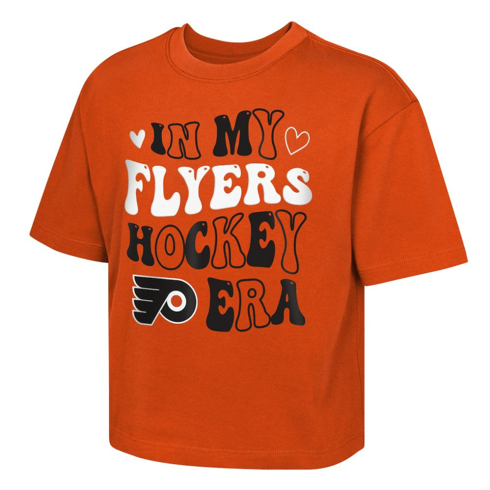 Philadelphia Flyers - Outerstuff Girls Youth In My Era Boxy T-Shirt Orange