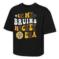 Boston Bruins Outerstuff Girls Youth In My Era Boxy T-Shirt Black