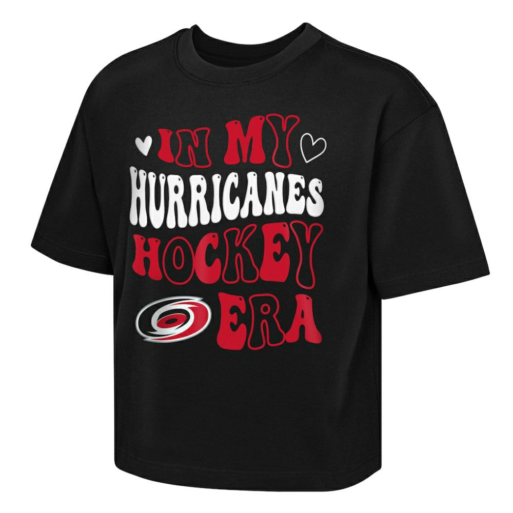 Carolina Hurricanes - Outerstuff Girls Youth In My Era Boxy T-Shirt Black