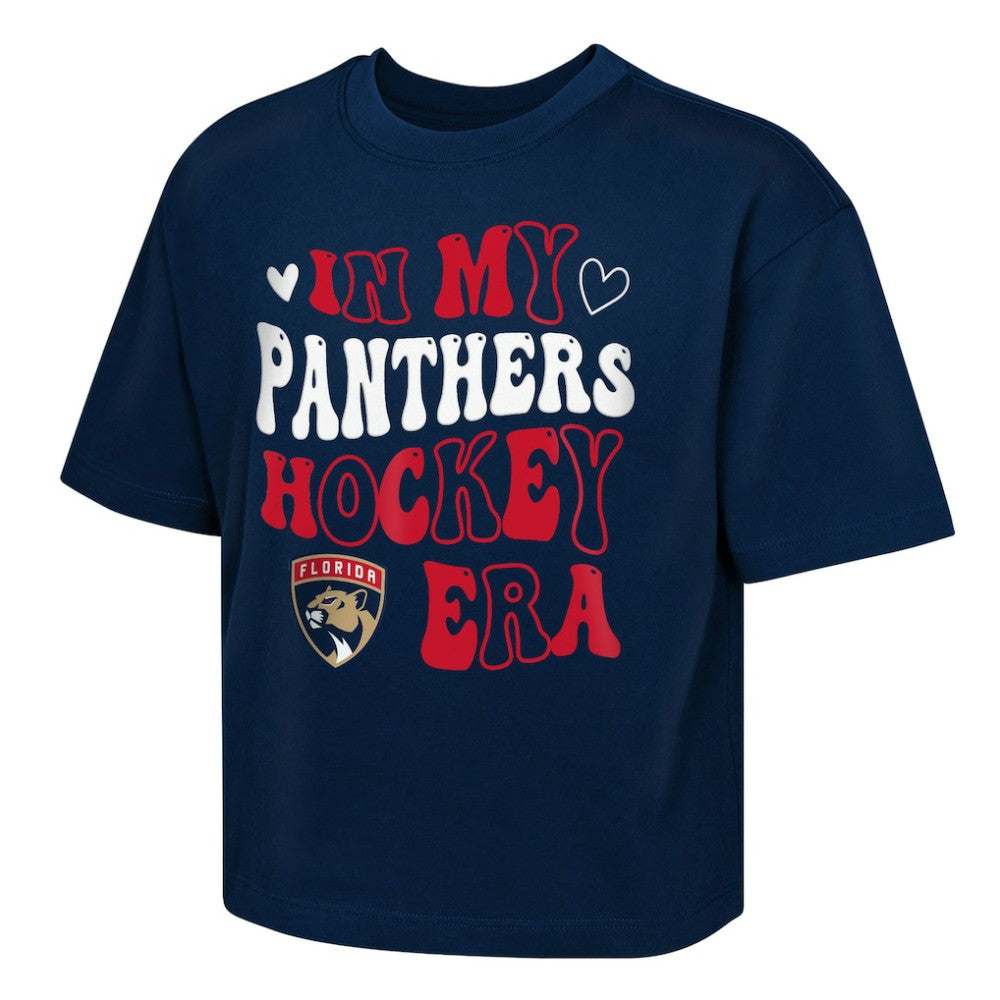 Florida Panthers - Outerstuff Girls Youth In My Era Boxy T-Shirt Navy