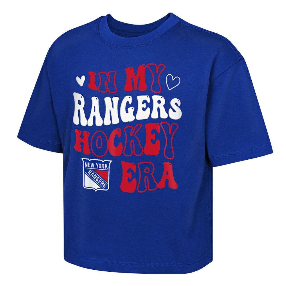New York Rangers Outerstuff Girls Youth In My Era Boxy T-Shirt Blue