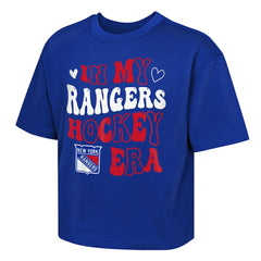 New York Rangers Outerstuff Girls Youth In My Era Boxy T-Shirt Blue