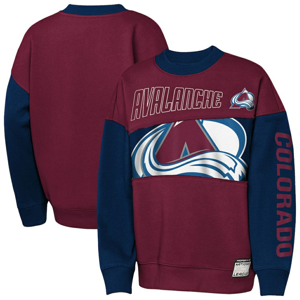 Colorado Avalanche - Outerstuff Youth Impact Player Sweatshirt Burgundy/Navy
