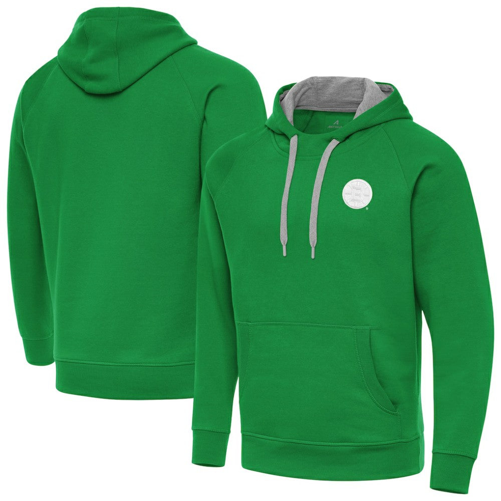 Boston Bruins Antigua St. Patrick's Day Victory Pullover Hoodie Kelly Green