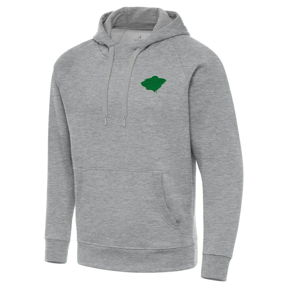 Minnesota Wild - Antigua St. Patrick's Day Victory Pullover Hoodie Heather Gray
