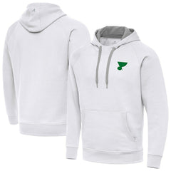 St. Louis Blues - Antigua St. Patrick's Day Victory Pullover Hoodie White