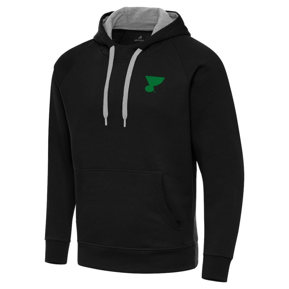 St. Louis Blues - Antigua St. Patrick's Day Victory Pullover Hoodie Black