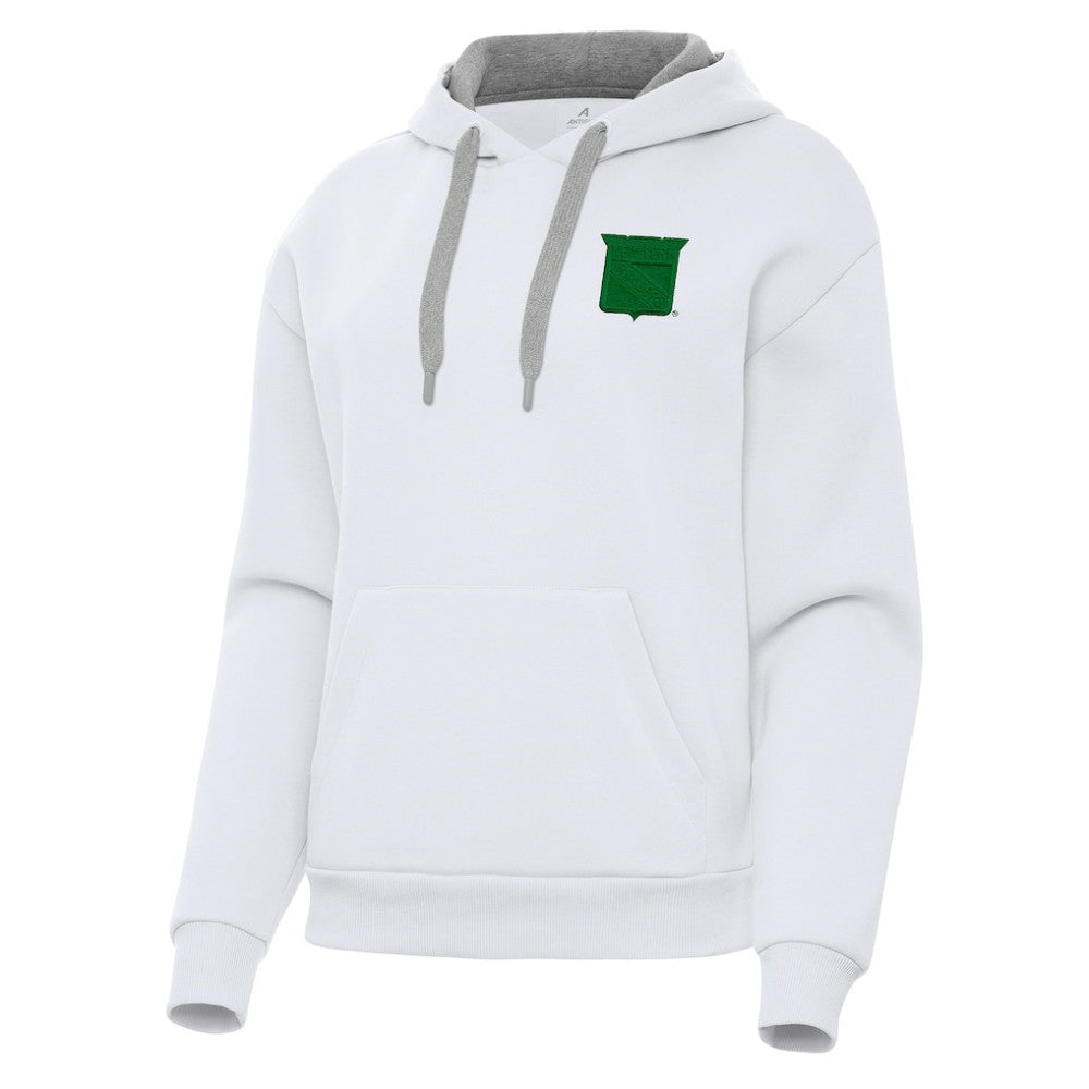 New York Rangers Antigua Women's St. Patrick's Day Victory Pullover Hoodie White