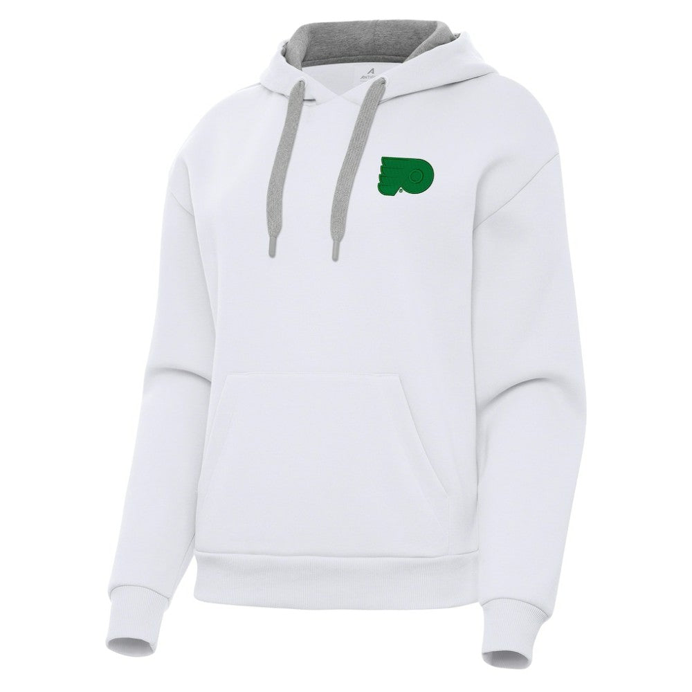Philadelphia Flyers - Antigua Women's St. Patrick's Day Victory Pullover Hoodie White