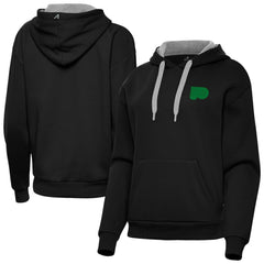 Philadelphia Flyers - Antigua Women's St. Patrick's Day Victory Pullover Hoodie Black