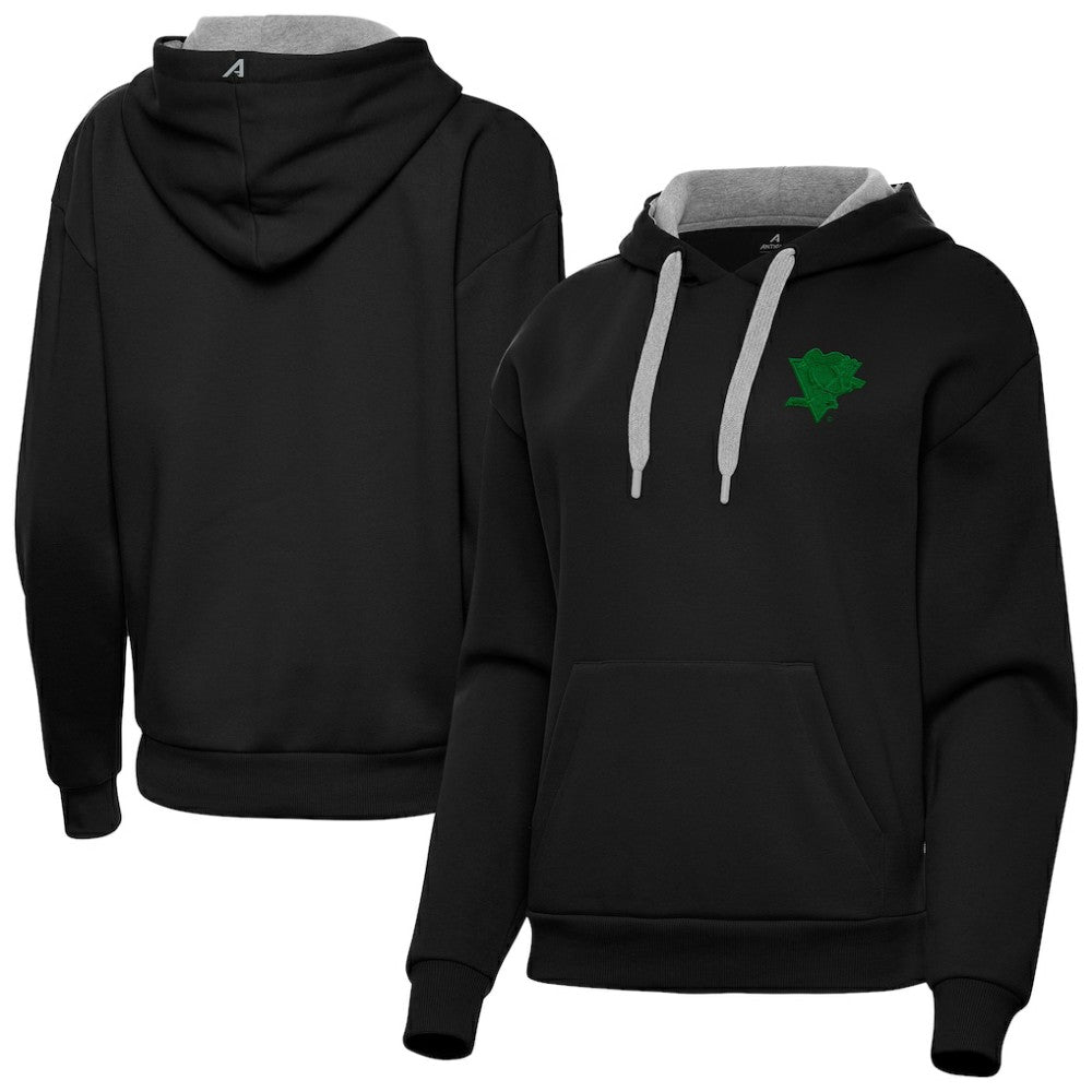 Pittsburgh Penguins Antigua Women's St. Patrick's Day Victory Pullover Hoodie Black
