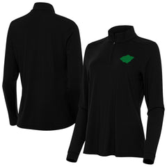 Minnesota Wild - Antigua Women's St. Patrick's Day Intent Quarter-Zip Performance Pullover Black