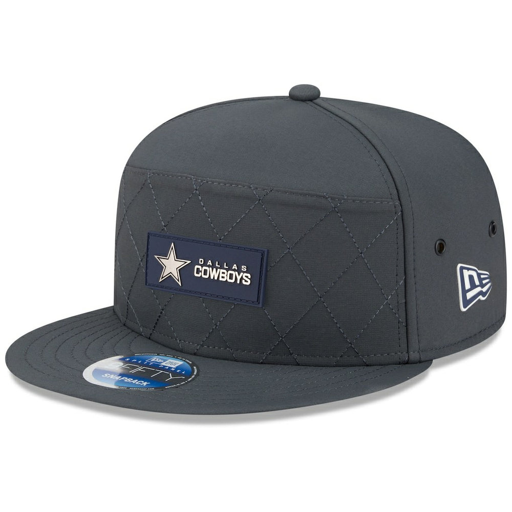 Dallas Cowboys New Era 2025 Sideline Cold Weather Split Panel 9FIFTY Snapback Hat Charcoal - NFL