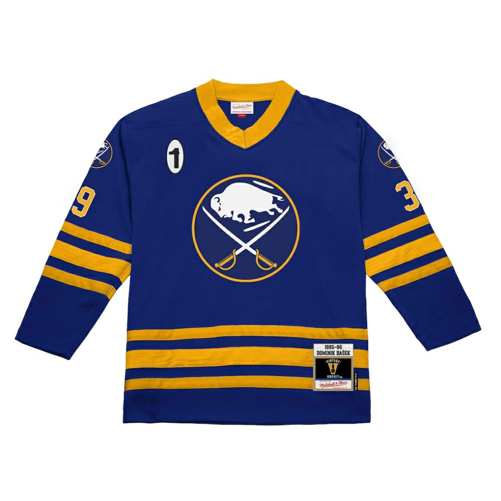Dominik Hasek Buffalo Sabres - Mitchell & Ness 1995-96 Power Play Jersey Royal