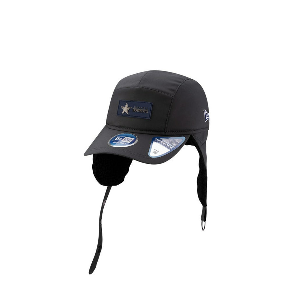 Dallas Cowboys New Era 2025 Sideline Cold Weather Runner Dog Ear Adjustable Hat Charcoal - NFL